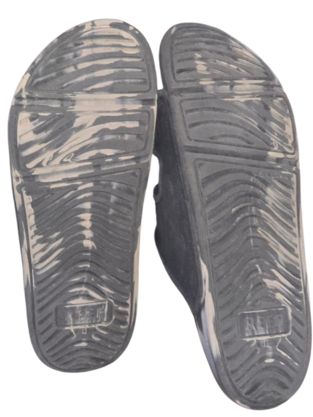 Reef Men's Oasis Double Up Slide Sandals Black Marble Size 11 - Picture 5 of 5